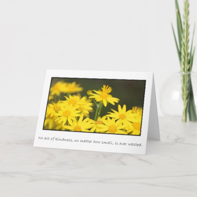 Tarjeta Ningún acto de bondad se desperdicia. (Anverso)
