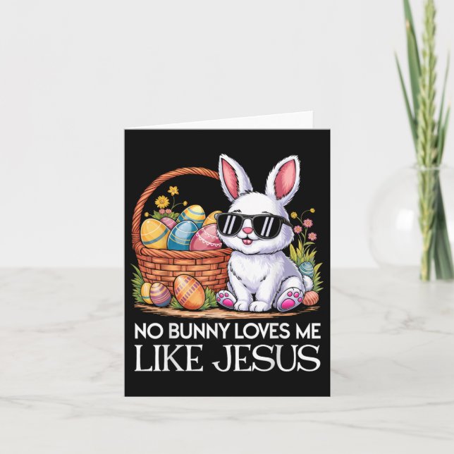 Tarjeta Ningún Conejo Me Ama Como Jesús Día Religioso De P (Anverso)