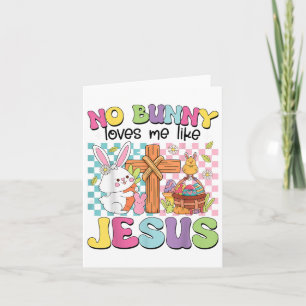 Tarjeta Ningún Conejo Me Ama Como Jesús Niños Cristianos D