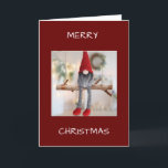 TARJETA NINGÚN LUGAR COMO EL HOGAR/NAVIDADES DE UN GNOME<br><div class="desc">¡GRACIAS POR DETENER UNA DE MIS 9 TIENDAS AQUÍ EN ZAZZLE!</div>