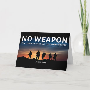 Tarjeta Ninguna arma formada contra ti prosperará la Bibli