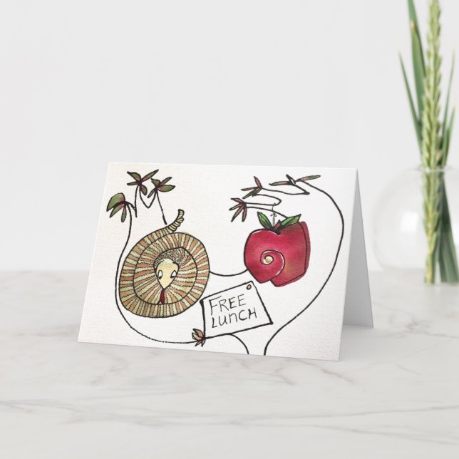 Tarjeta Ninguna cosa tal como un almuerzo libre Notecard (Anverso)