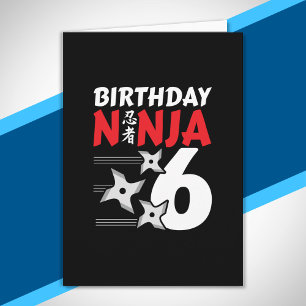 Tarjeta Ninja Birthday Party - Birthday Ninja 6