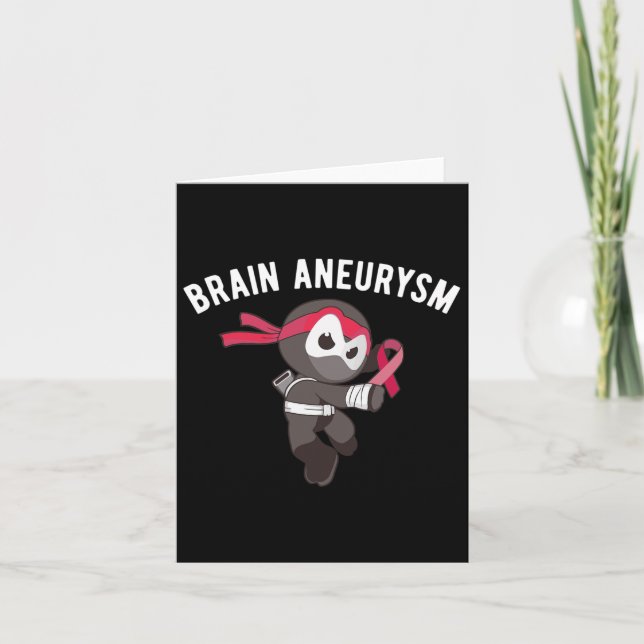 Tarjeta Ninja Brain Aneurysm Awareness Martial Arts Ninjut (Anverso)