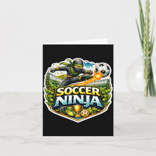 Tarjeta Ninja de fútbol broma de amante del jugador de fút