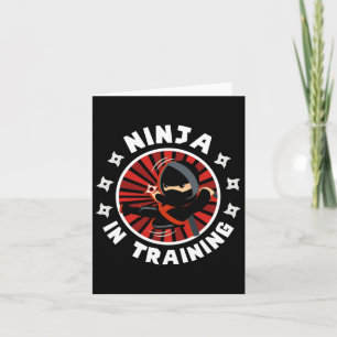 Tarjeta Ninja Gracioso En La Formación Karate Lover Artes