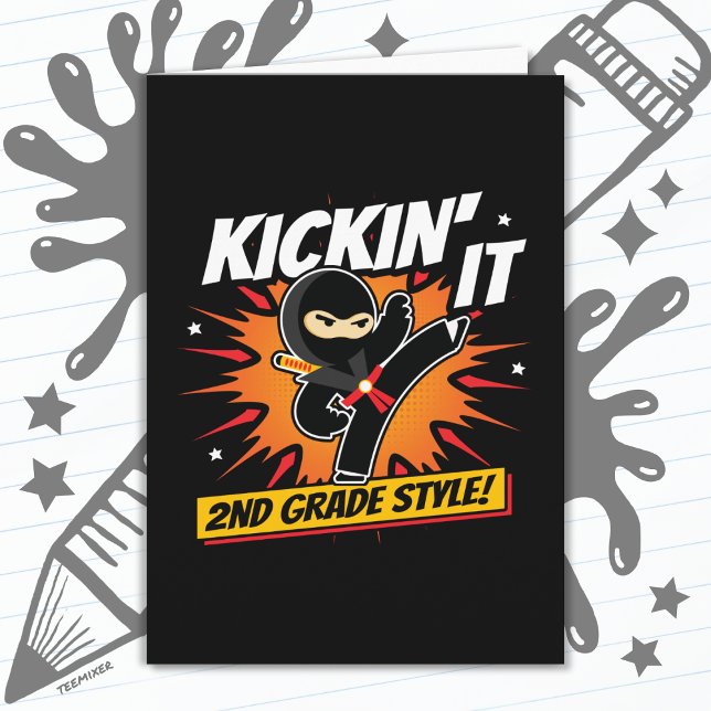 Tarjeta Ninja Kick de 2º Grado De Regreso A La Escuela (Subido por el creador)