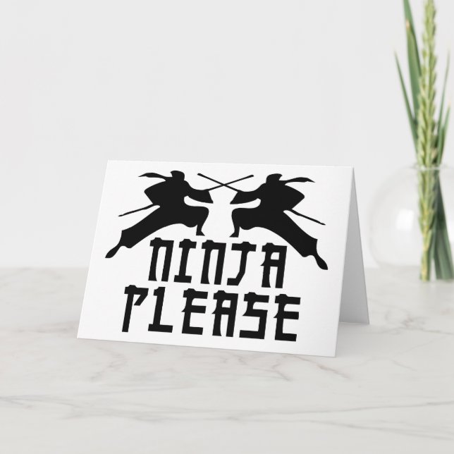 Tarjeta ¡Ninja por favor! (Anverso)