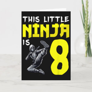 Tarjeta Ninjas de Kickboxing Este pequeño ninja tiene 8 añ