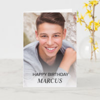 Niño adolescente feliz cumpleaños foto padres herm