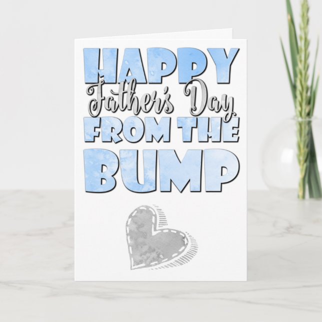 Tarjeta Niño bebé, feliz día del primer padre desde el bul (Anverso)