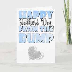 Tarjeta Niño bebé, feliz día del primer padre desde el bul