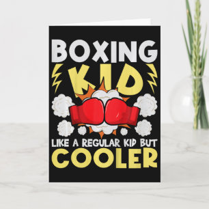 Tarjeta Niño boxeando como un niño normal pero más genial