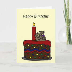 Tarjeta niño-chica gemelo bebe en cumpleaños
