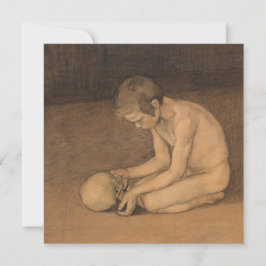 Tarjeta Niño con calavera (por Magnus Enckell)