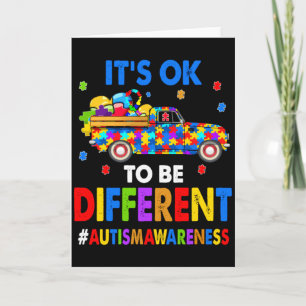Tarjeta Niño Conciencia Aceptación Autismo Está Bien Ser D
