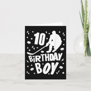 Tarjeta Niño de 10 años de edad hockey sobre hielo niños d