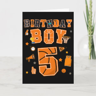 Tarjeta Niño de 5 años cumpleaños 5 años de edad fiesta de