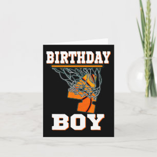 Tarjeta Niño de Basketball de 4 años cuarto Fiesta de cump