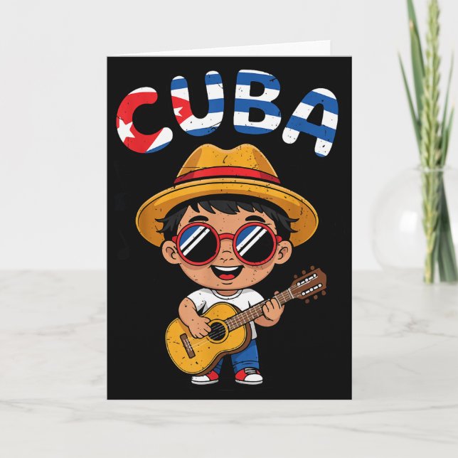 Tarjeta Niño de Cuba Mes de la Herencia Hispana Niño de la (Anverso)