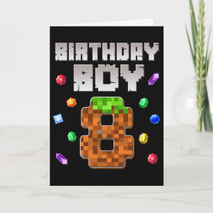 Tarjeta Niño de cumpleaños 8 años Jugador Pi de 8 años