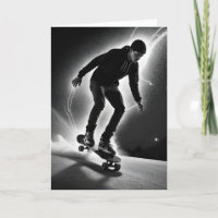 Niño de cumpleaños en un patineta