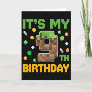 Tarjeta Niño de cumpleaños es mi miembro de 9 años