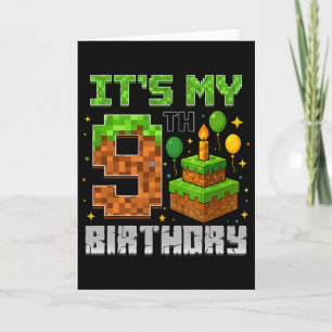 Tarjeta Niño de cumpleaños es mi niño de 9 años