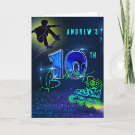 Tarjeta Niño de cumpleaños número 10 personalizado