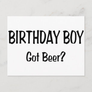 Tarjeta Niño De Cumpleaños Obtuvo Cerveza