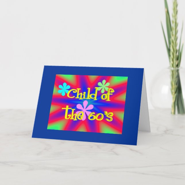Tarjeta Niño de los años 60 (tarjeta de cumpleaños) (Anverso)