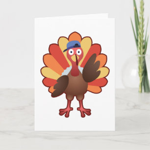 Tarjeta Niño de Turquía lindo tambaleante - regalo de Acci