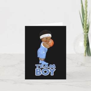 Tarjeta Niño del equipo étnico de básquetbol