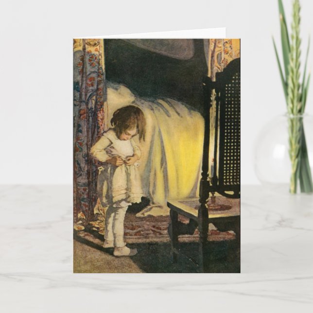 Tarjeta Niño en la hora de acostarse (Anverso)