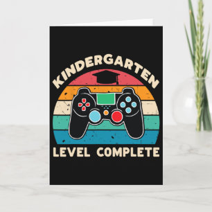 Tarjeta Niño Gamer Nivel Kinder Completo Graduado de Kinde