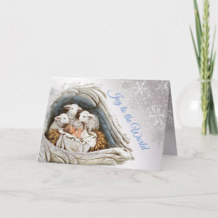 Tarjeta Niño Jesús en el gerente Navidades religiosos