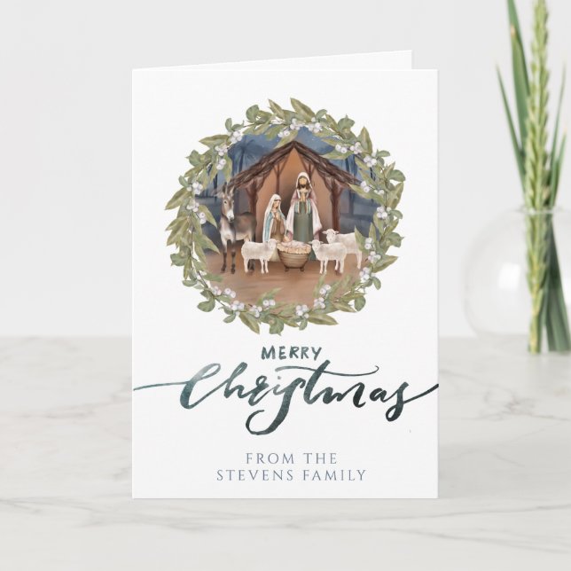 Tarjeta Niño Jesús en la Natividad de los Manglares Foto d (Anverso)