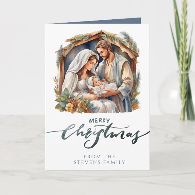 Tarjeta Niño Jesús en la Natividad de los Manglares Foto d (Anverso)