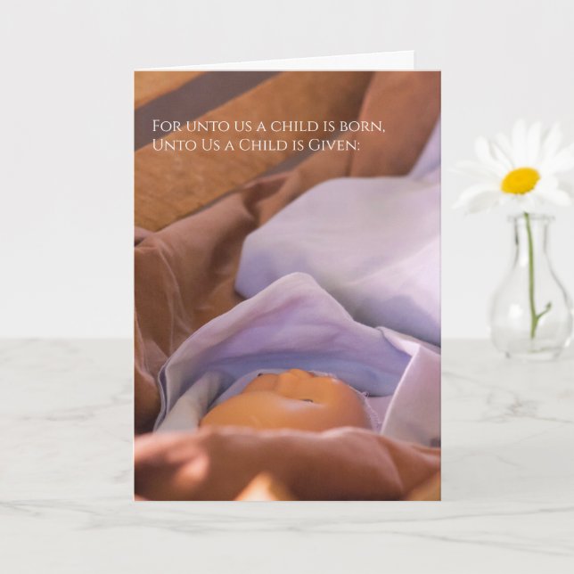 Tarjeta Niño Jesús Navidades religiosos (Planta pequeña)