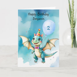 Tarjeta Niño niño niño feliz cumpleaños de dinosaurio lind