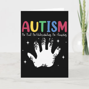 Tarjeta Niño o Niña Autista Autismo Sé Amable Comprensión