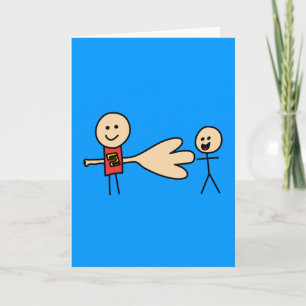 Tarjeta Niño ofreciendo amistad de mano batida