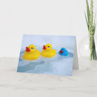 Tarjeta Niño Pato de goma