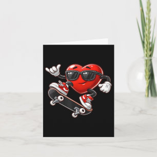 Tarjeta Niño pequeño Día de San Valentín del Skateboarding