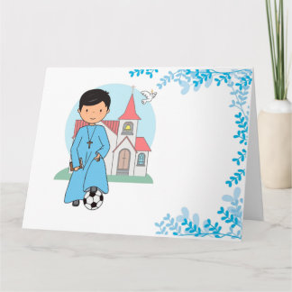 Tarjeta Niño Primera Comunión Fútbol