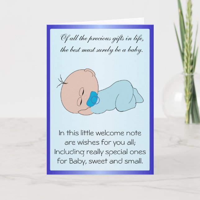 Tarjeta Niño recién nacido personalizado (Anverso)