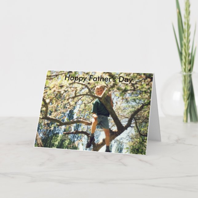 Tarjeta Niño trepando a un árbol (Anverso)