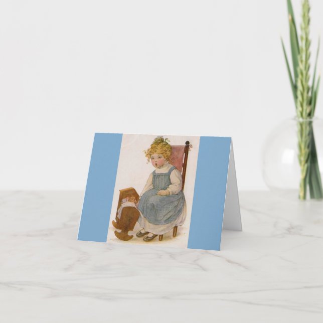 Tarjeta Niño ventilado con pintura de muñecas Notecard (Anverso)