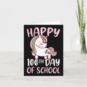 Tarjeta Niños 100 Días De Chicas Escolares Felices 100 Día
