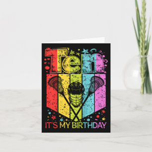 Tarjeta Niños 10 años Chica de cumpleaños 10 años Lacros